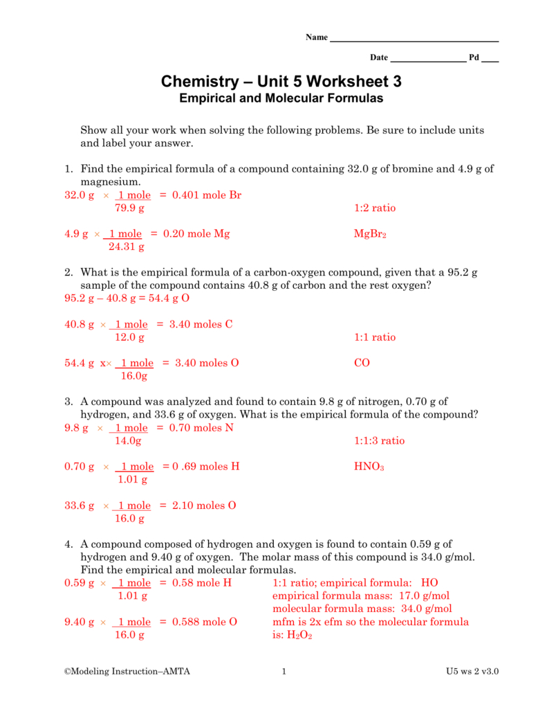 Chemistry Unit 5 Test Answer Key 12 Best Images Of Review Atoms 