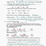 Chemistry Unit 5 Worksheet 1 Answers