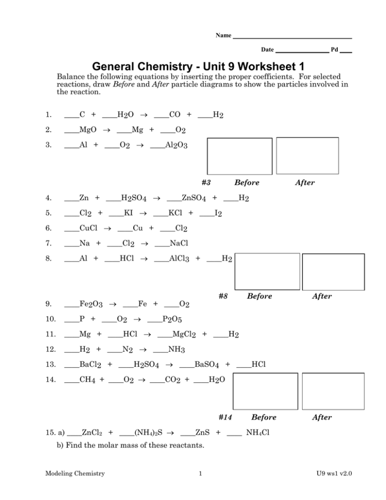 Chemistry Unit 6 Worksheet 1 Answer Key Db excel