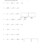 Chemistry Unit 7 Reaction Equations Worksheet 1 Pages 1 Db excel