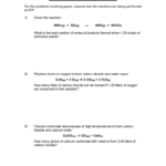 Chemistry Worksheet 6 Mixed Mole Problems Grams Molecules And Liters