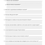 CHEMISTRY WORKSHEET Firearms And Toolmark Identification Name