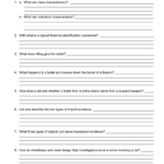 CHEMISTRY WORKSHEET Firearms And Toolmark Identification Name