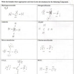 Chemistry Worksheet Lewis Dot Structures Answer Key