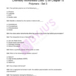 Class 12 Chemistry Worksheet On Chapter 15 Polymers Set 3