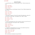 Density Worksheet Answers Chemistry Briefencounters