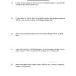 Dilutions Worksheet Answer Key Thekidsworksheet