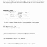 Dimensional Analysis Worksheet Answers Chemistry Inspirational Metric