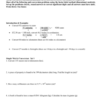 Dimensional Analysis Worksheet Answers Chemistry Promotiontablecovers