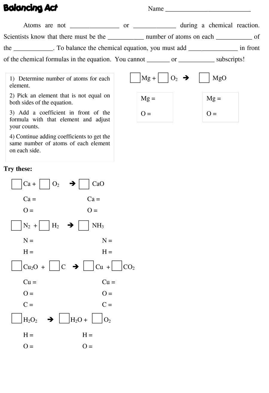 Download Balancing Equations 03 Chemical Equation Chemistry 