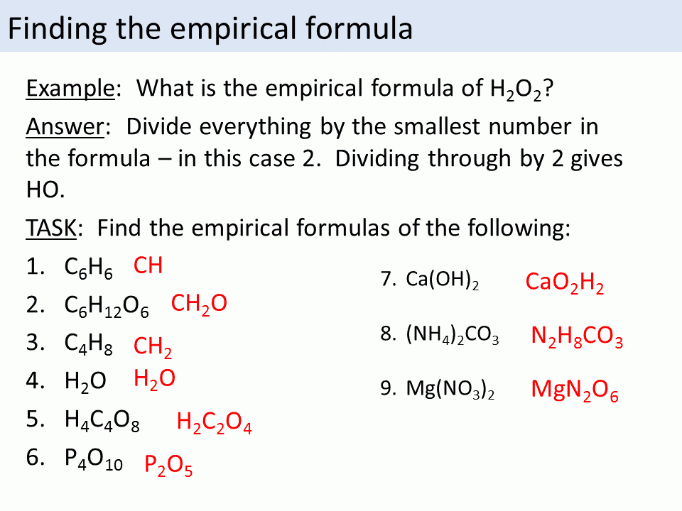 Empirical Formula Worksheet 1 Answers Pdf TUTORE ORG Master Of 