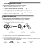 Endothermic And Exothermic Reaction Worksheet Answers