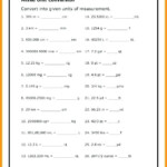 English metric Conversion Worksheets Answers Measurement Worksheets