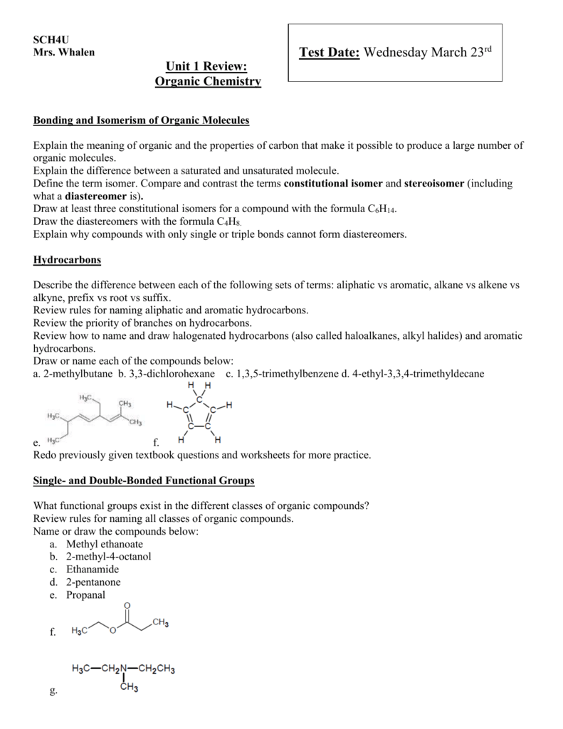 Functional Group Practice Worksheet Worksheet List