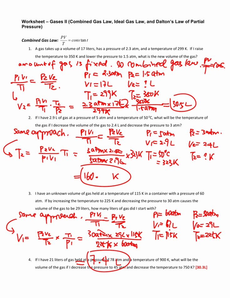 Gas Law Gizmo Sheet Answers Ideal Gas Law Worksheet Answer Key 