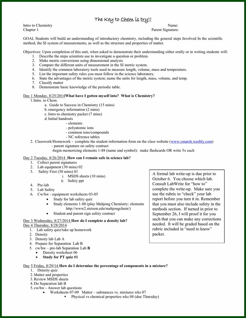 General Chemistry Temperature And Density Worksheet 1 Answer Key 