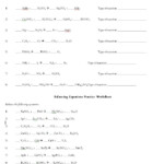 Honors Chemistry Writing And Balancing Equations Worksheet Answer Key