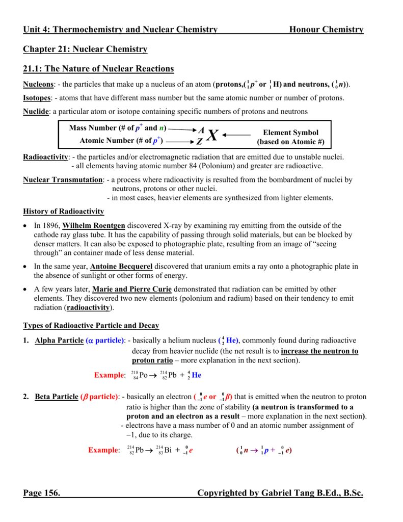 Isotope Notation Chem Worksheet 4 2