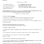 Le Chateliers Principle Worksheet Chemistry Answer Key Get Images