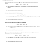 Limiting Reactant And Percent Yield Worksheet s