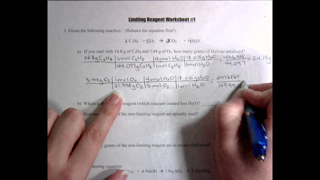 Limiting Reactant Worksheet Stoichiometry 6 Answer Key Worksheet