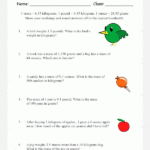 Mass Mass Problems Worksheet Answers Chemistry Stoichiometry Problems