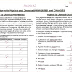 Matter And Change Worksheet Answers Physical And Chemical Properties