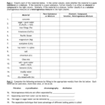 Matter Substances Vs Mixtures Worksheet Nidecmege