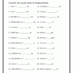 Mixed Unit Conversion Measurement Worksheets Measurement Conversions