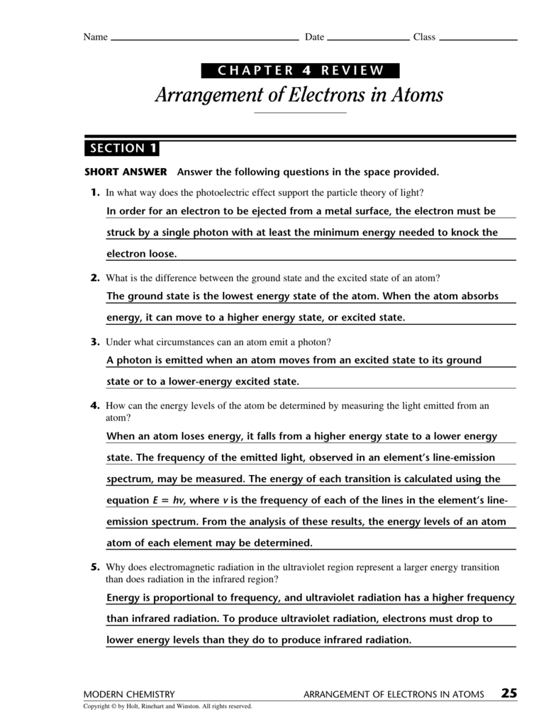 MODERN CHEMISTRY HOMEWORK 9 1 ANSWERS