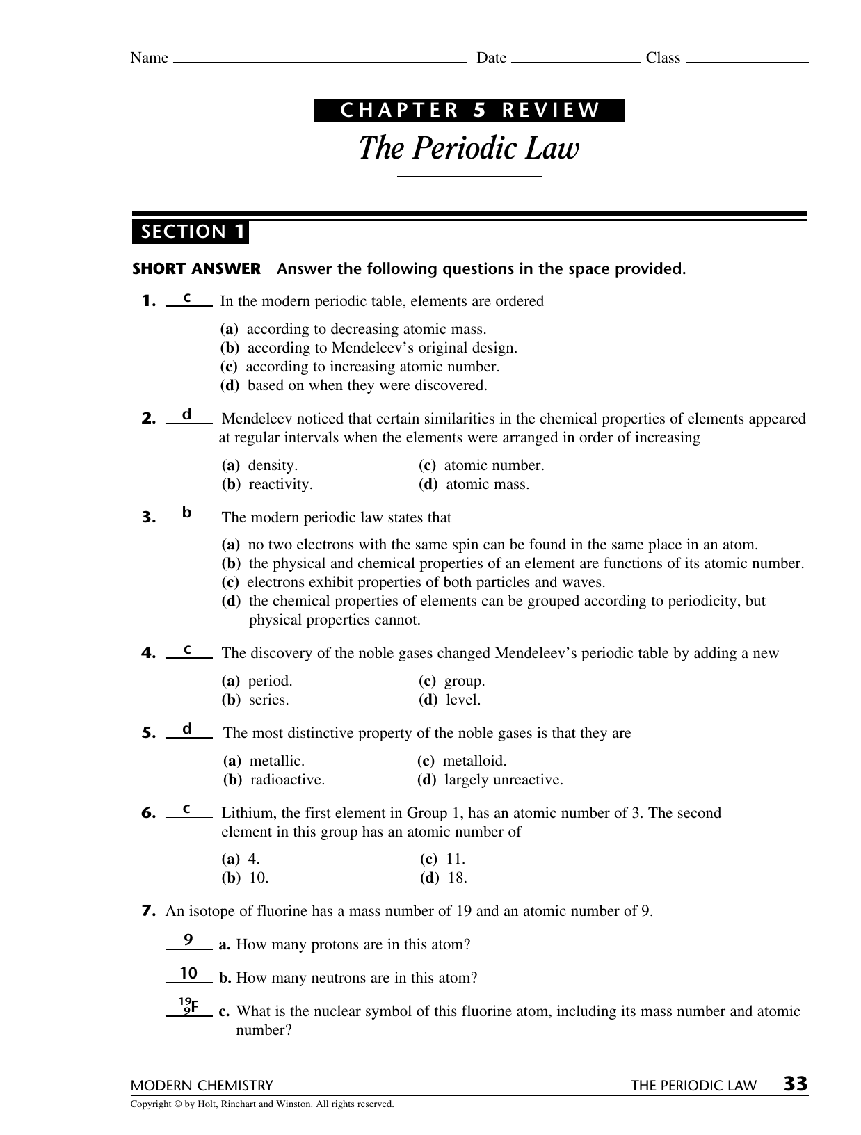 Modern Chemistry Worksheet Answers Ivuyteq