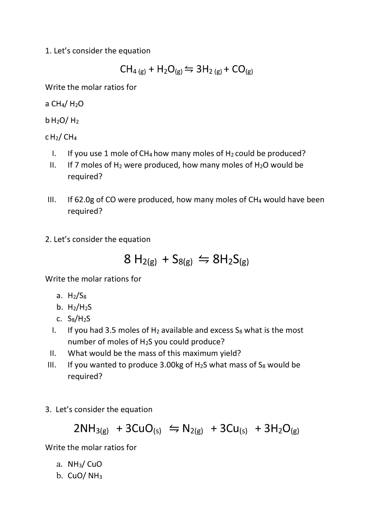 Molar Mass Worksheet And Key Promotiontablecovers