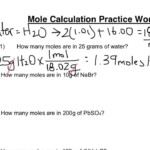 Mole Calculation Worksheet Part 1 YouTube