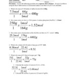 Mole Conversion Worksheet Answer Key With Work Home School