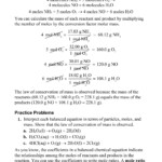 Mole Ratios How Can The Coefficients In A Chemical Equation Be