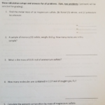 Molecular Mass And Percent Composition Worksheet Answers