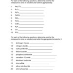Naming Ionic And Covalent Compounds Worksheet Google Search Naming