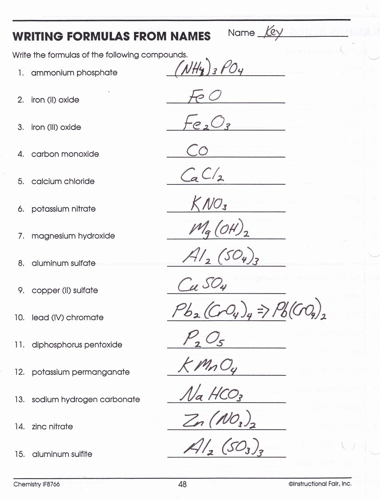 Naming Ionic Compounds Worksheet Answers Beautiful Heritage High School