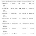 Net Ionic Equation Worksheets Chemistry Learner