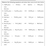 Net Ionic Equation Worksheets Chemistry Learner