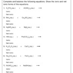 Net Ionic Equation Worksheets Chemistry Learner