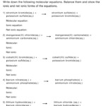 Net Ionic Equation Worksheets Chemistry Learner