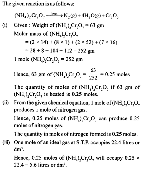 New Simplified Chemistry Class 10 ICSE Solutions Stoichiometry 78 1 