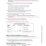 Nuclear Chemistry Review Worksheet Chapter 10 Nuclear Chemistry Section