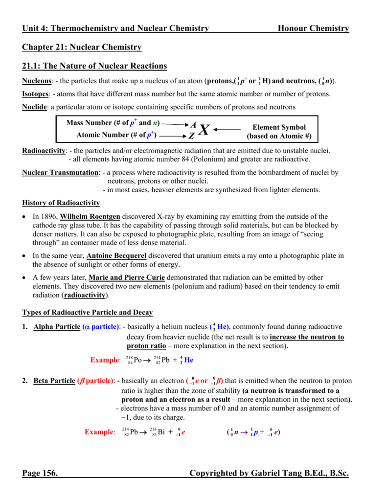 Nuclear Chemistry Worksheet Answer Key Worksheet List