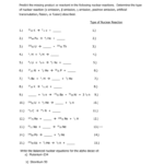 Nuclear Chemistry Worksheet Answers Worksheet List