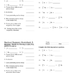 Nuclear Chemistry Worksheet DOC Chemistry Worksheets Math Review