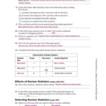 Nuclear Decay Worksheet Answer Key Chapter 10 Nuclear Chemistry Section