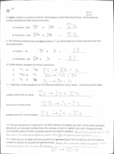 Of The Best Nuclear Radiation Worksheet Answers The Blackness Project