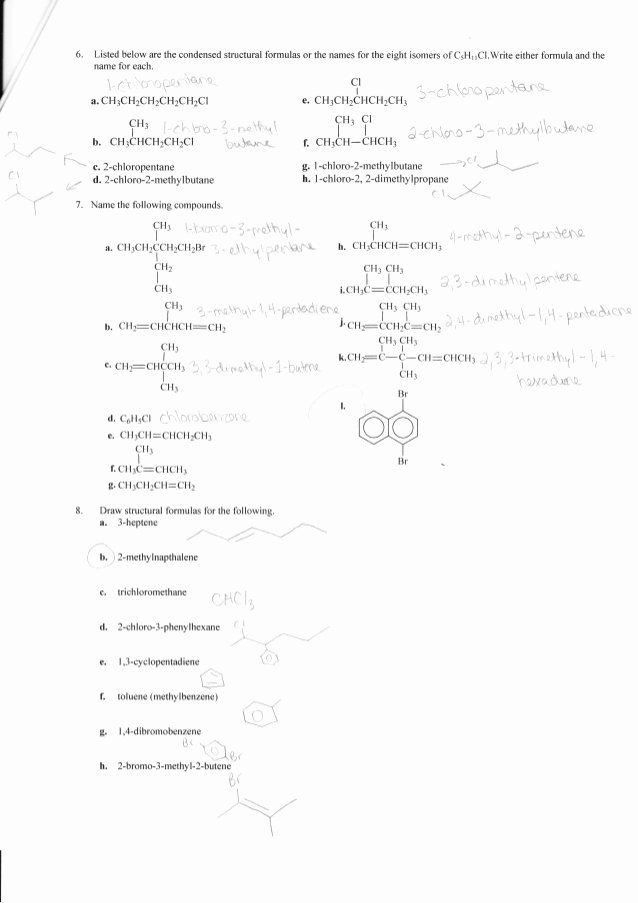 Organic Chemistry Worksheet With Answers 50 Organic Chemistry Worksheet